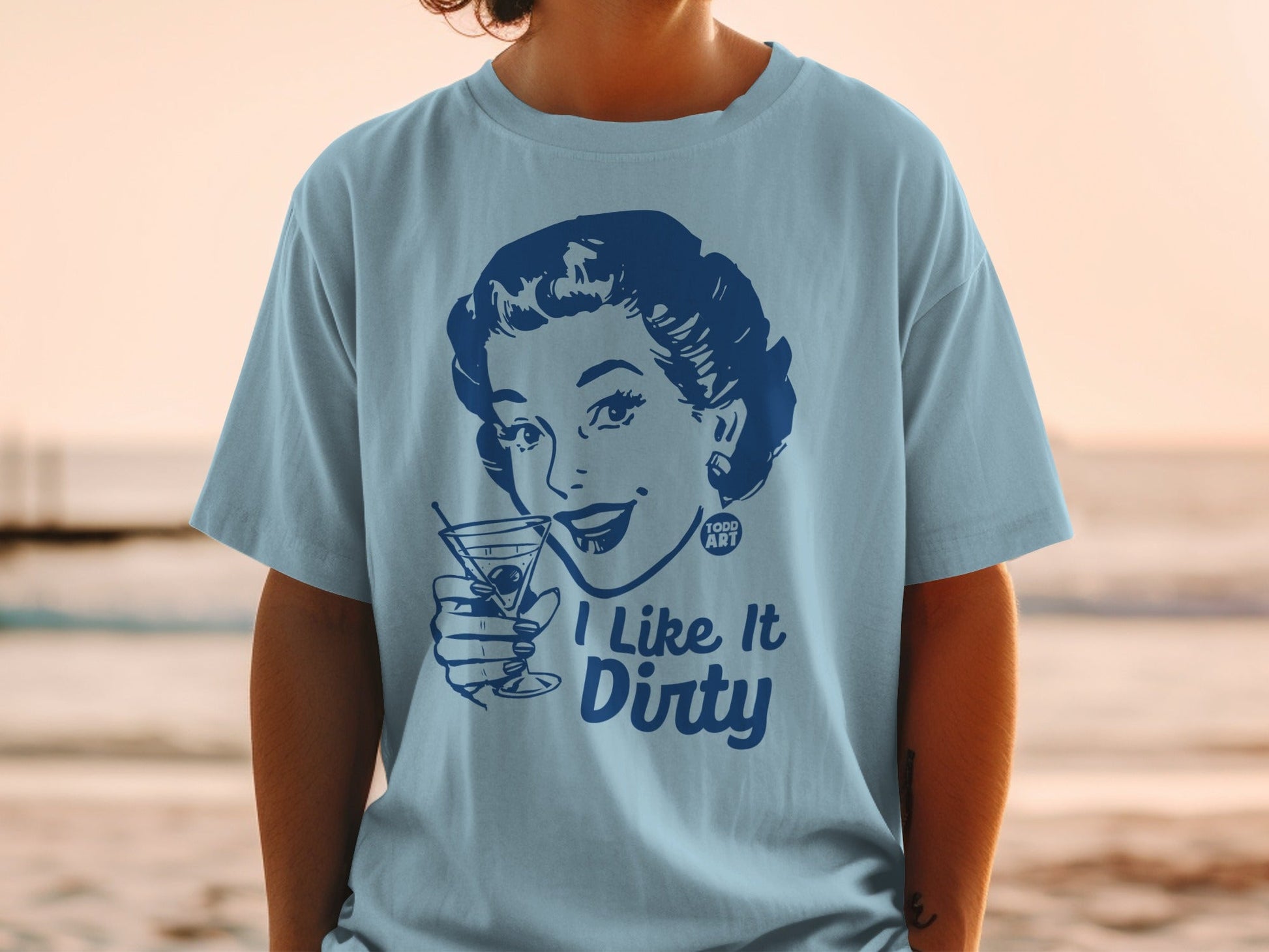 I Like It Dirty Retro Style Graphic Tee Shirt