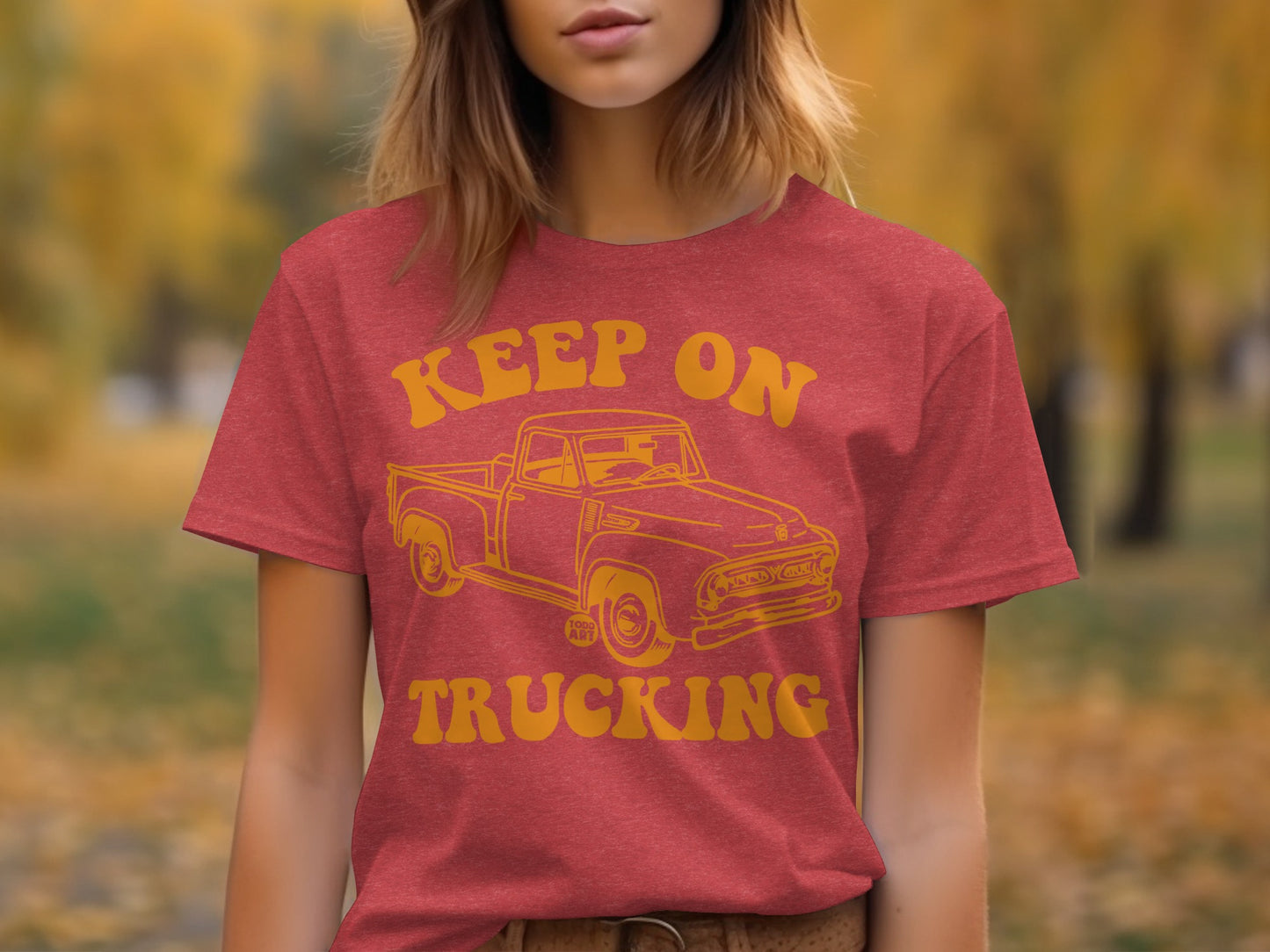 Keep On Trucking Graphic Tee Vintage Style Shirt
