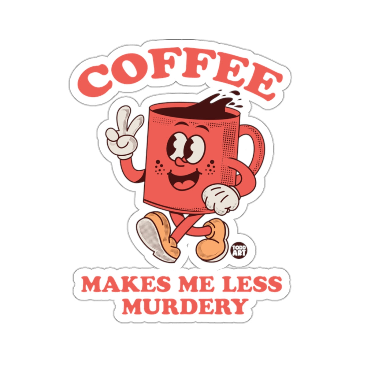 Coffee Mug Character Peace Sign Makes Me Less Murdery 