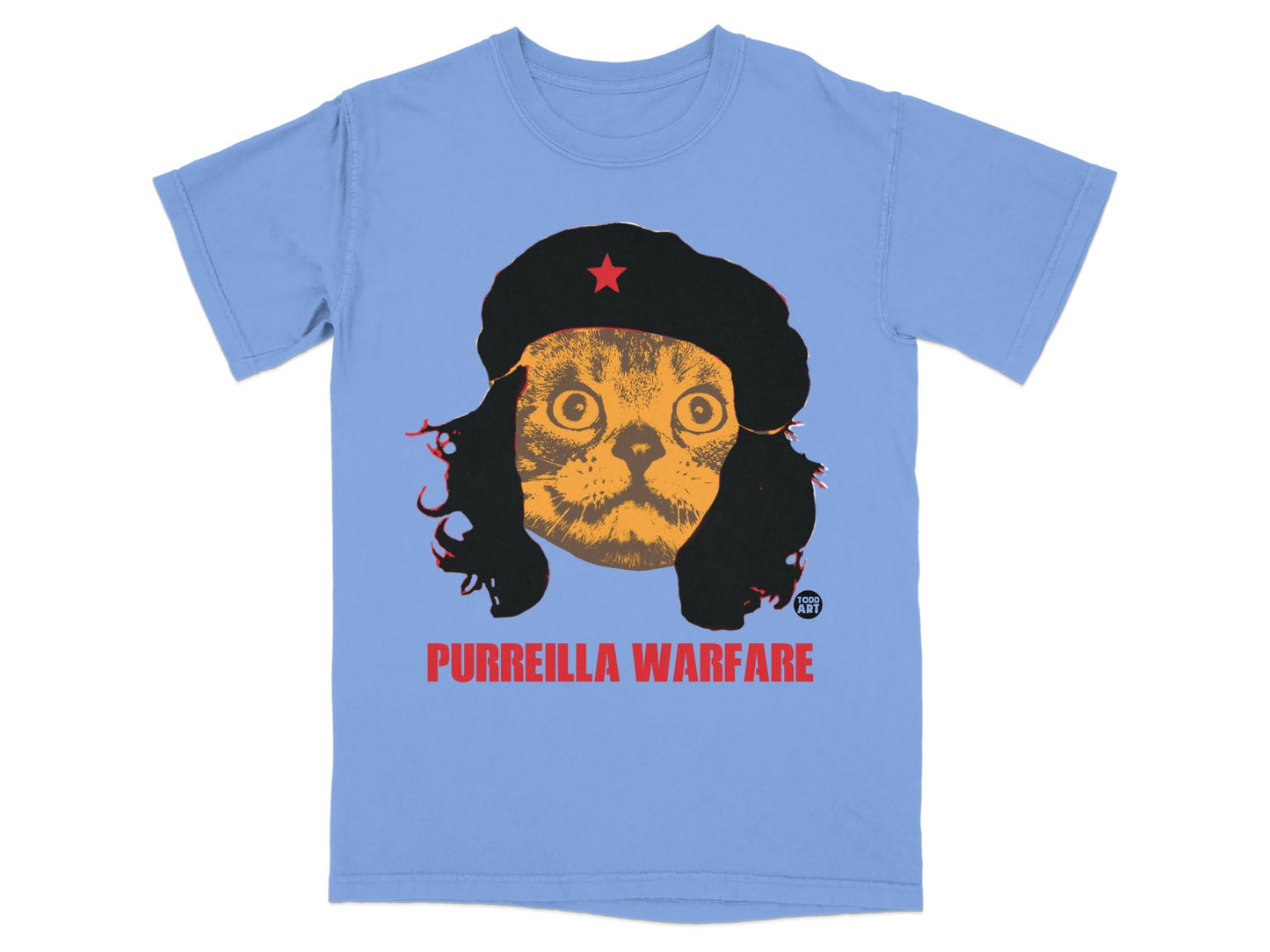 Purreilla Warfare Cat Graphic Novelty Tee Shirt