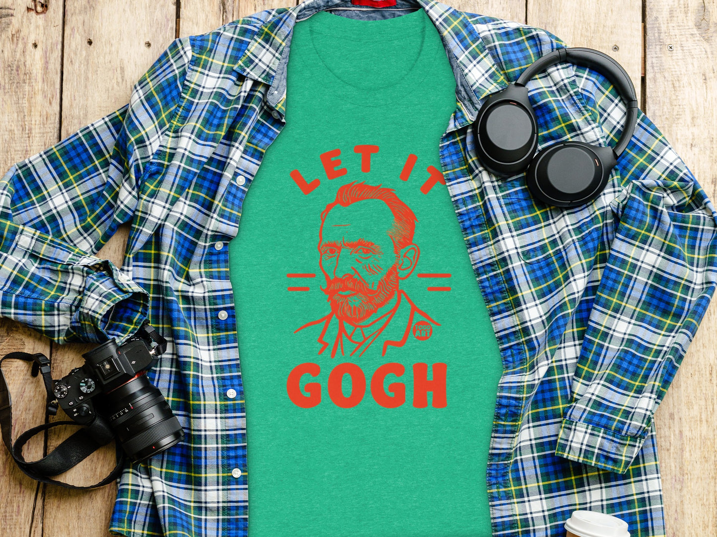 Let It Gogh Graphic Tee for Art Lovers Shirt Product
