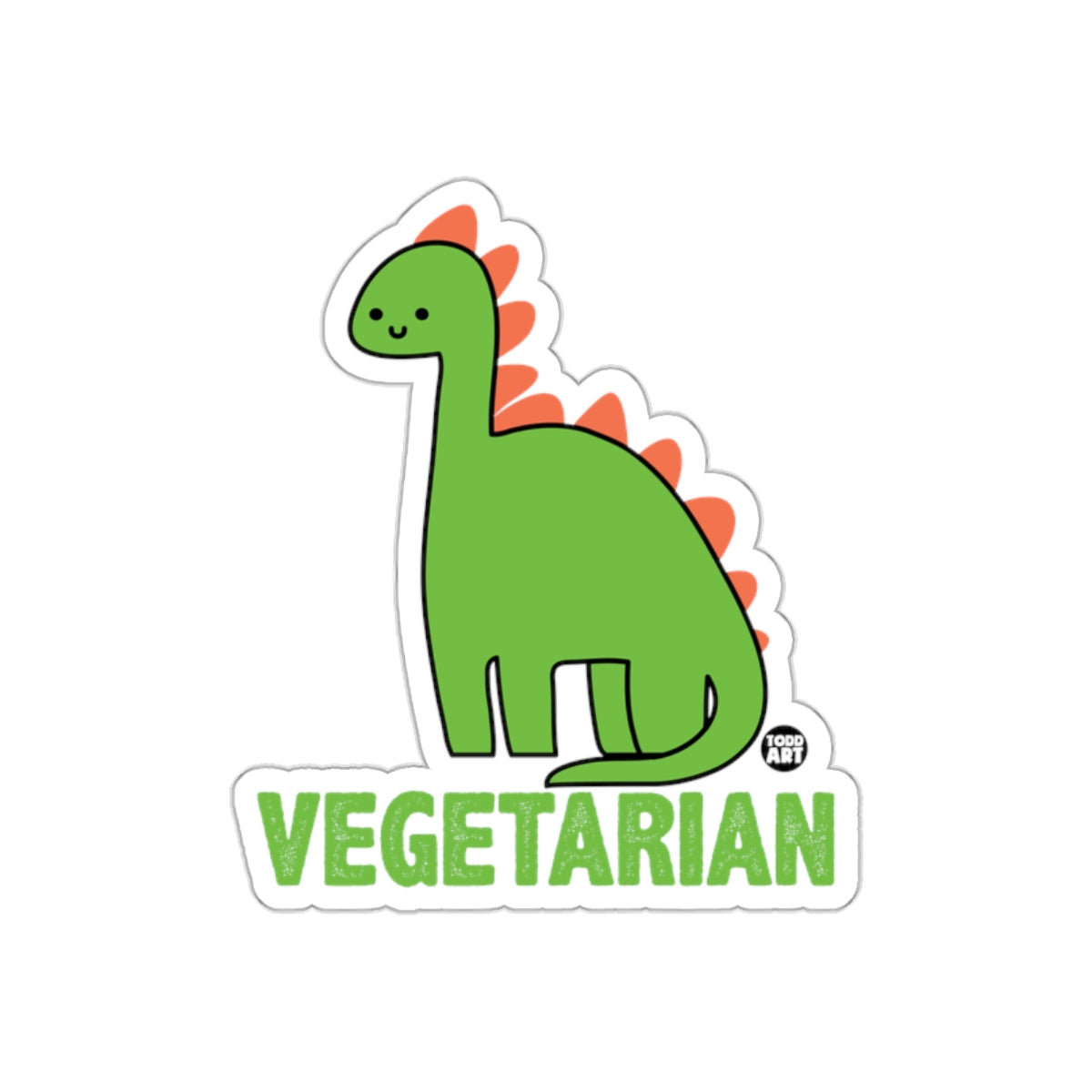 Cute Dinosaur Vegetarian Graphic Sticker Product