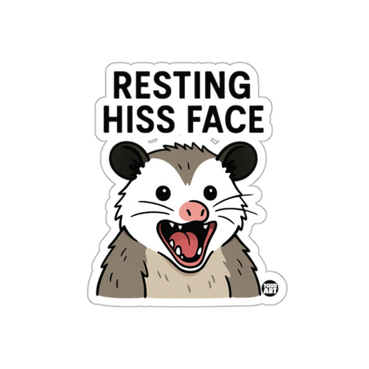Resting Hiss Face Funny Possum Animal Pun sticker