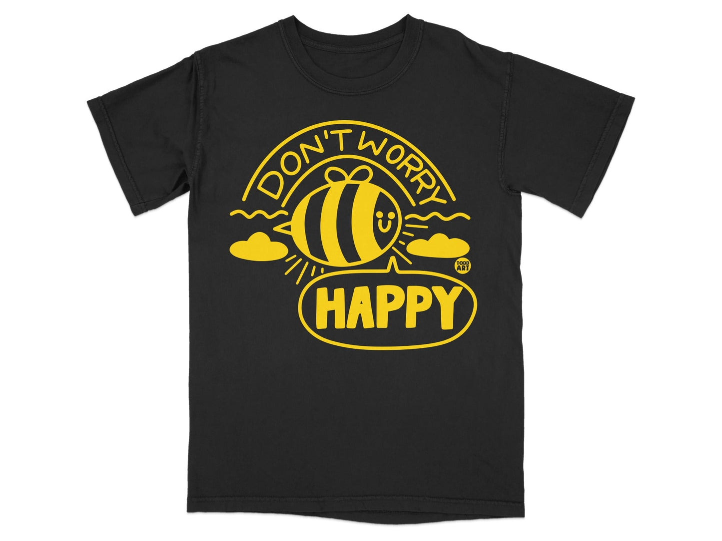 Don't Worry Be Happy Bee Design Graphic Tee