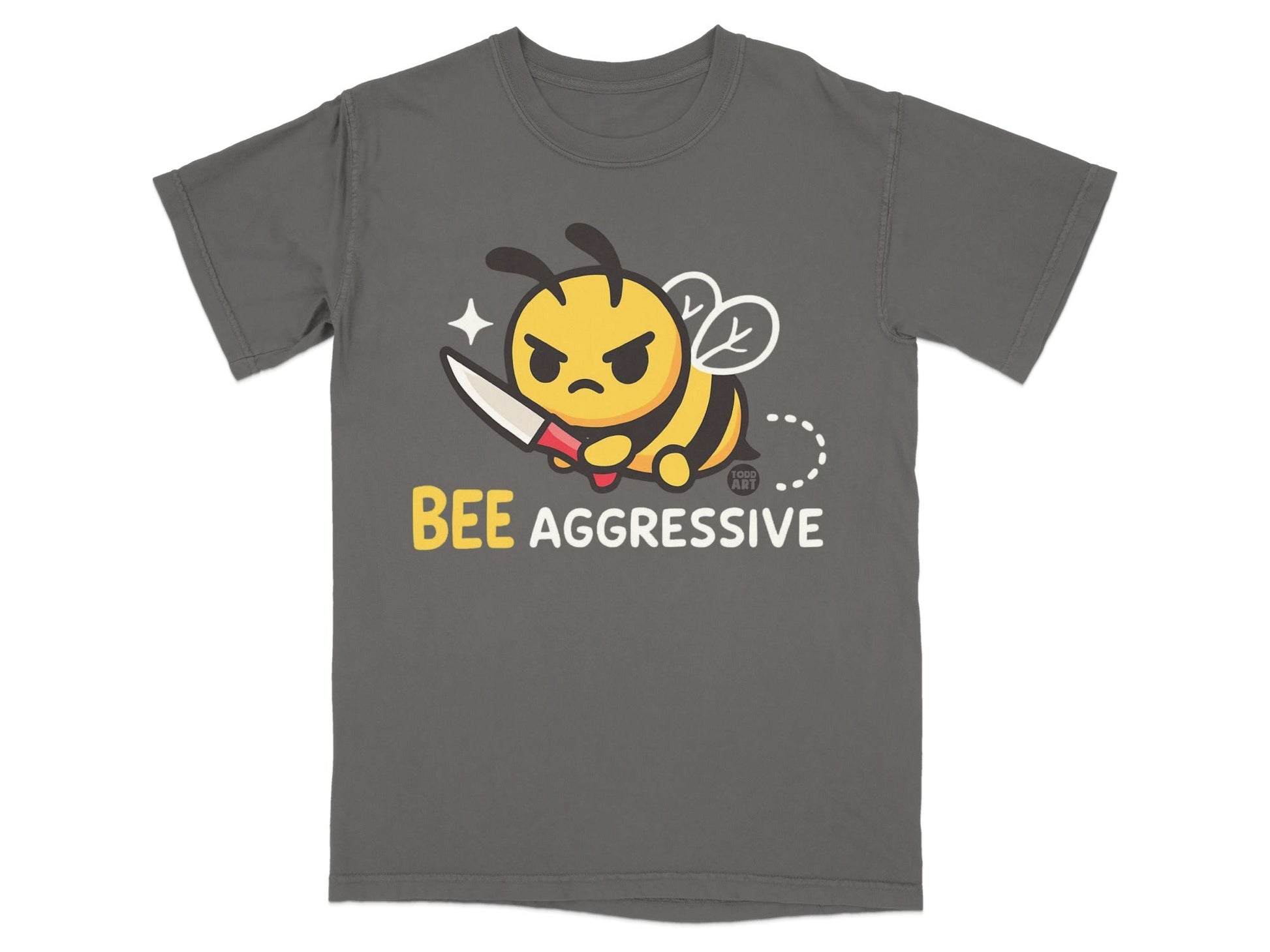 Bee Aggressive Cute Cartoon Bee T-shirt Design