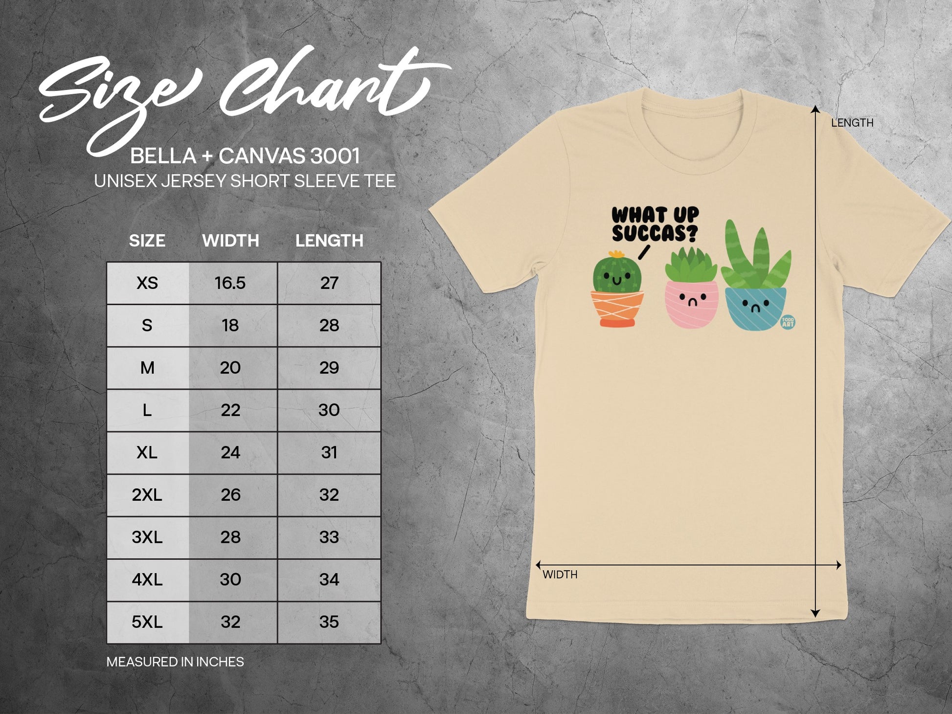 What Up Succas Cute Plant Design Short Sleeve Tee