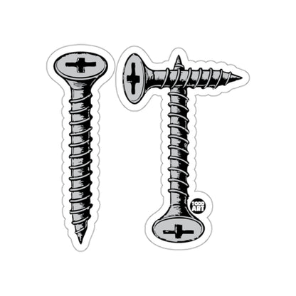 Detailed Screw Illustration Decorative Sticker Set