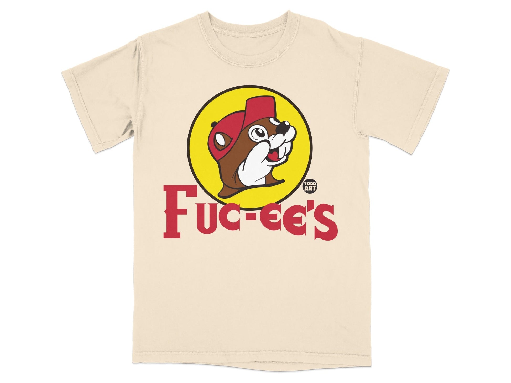 Bucee's logo with beaver wearing a red hat and "Bucee's" text.
