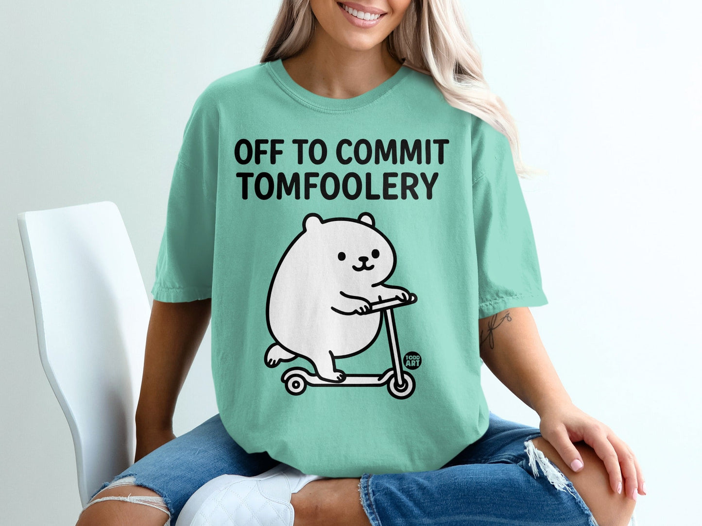Off To Commit Tomfoolery Printed Graphic T-shirt