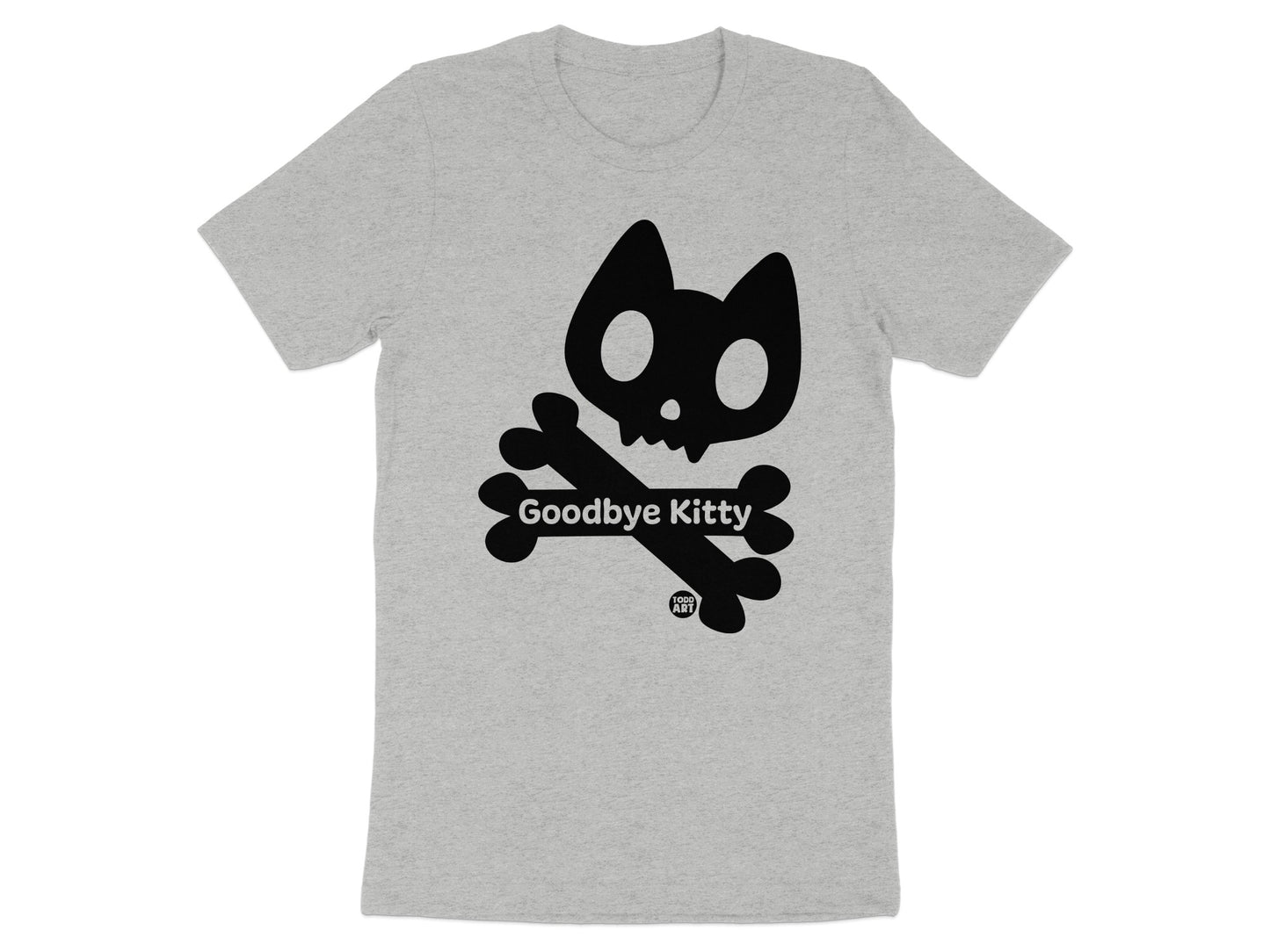 Goodbye Kitty Skull and Crossbones Graphic Shirt