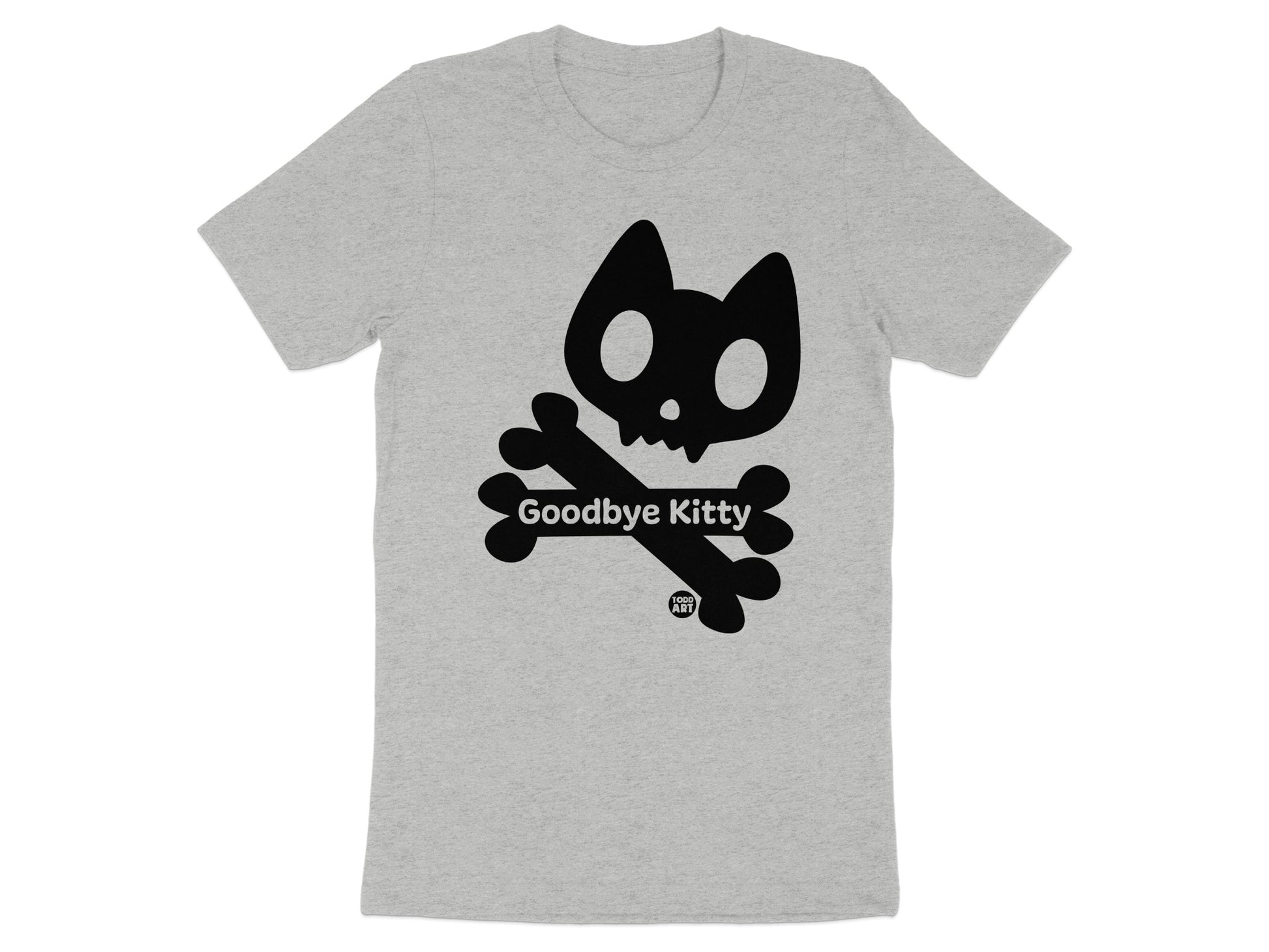 Goodbye Kitty Skull and Crossbones Graphic Shirt