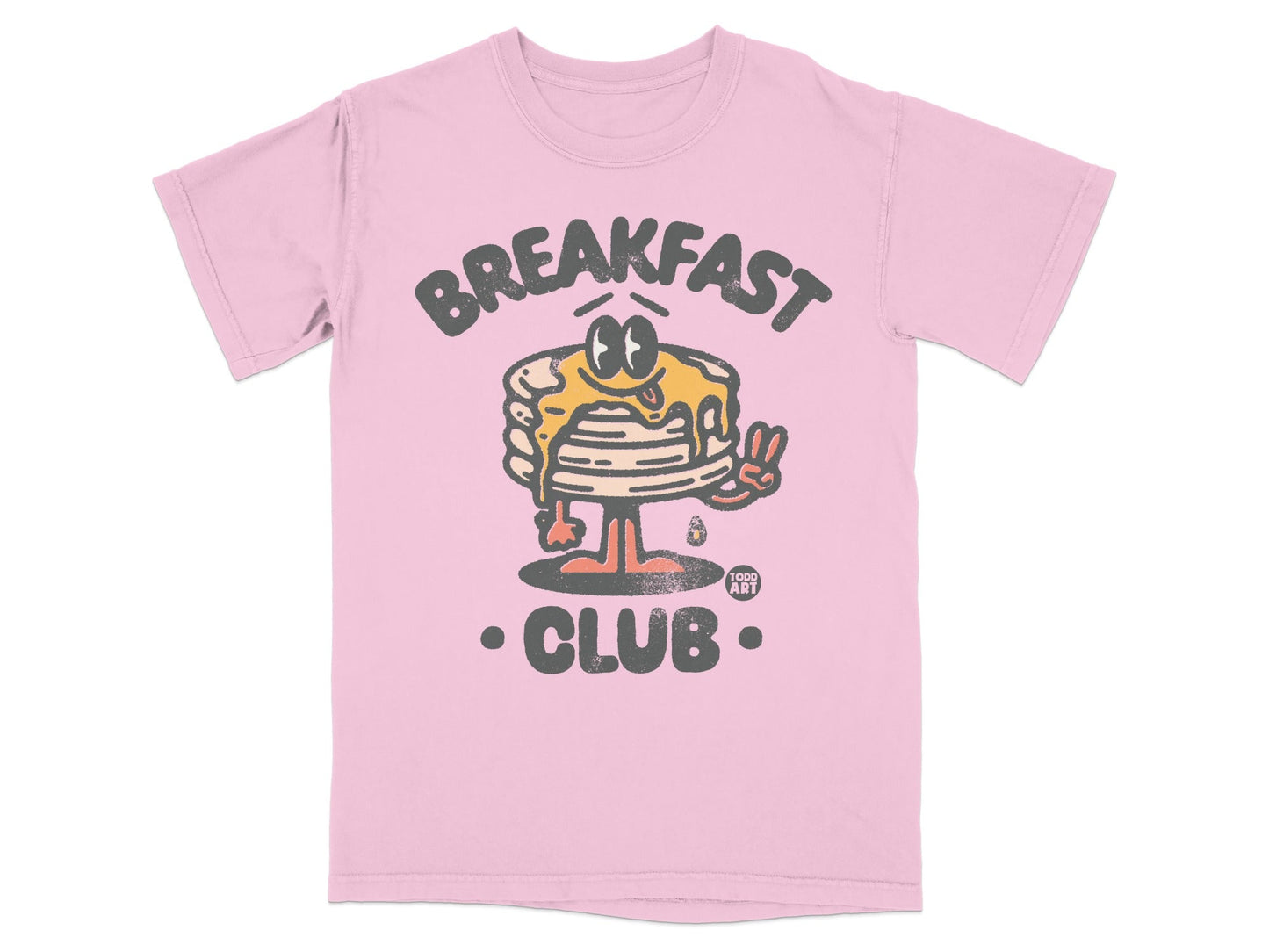 Pink Breakfast Club Graphic Printed T-shirt