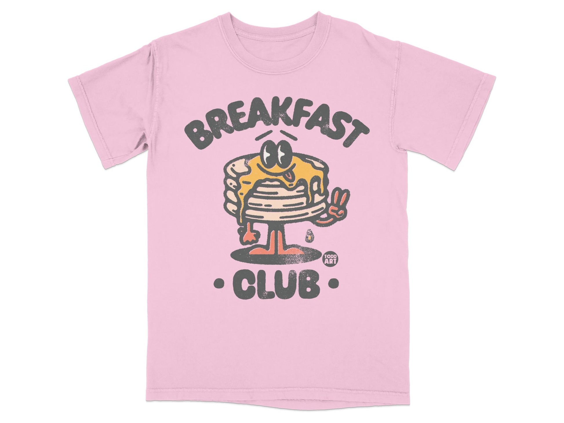 Pink Breakfast Club Graphic Printed T-shirt