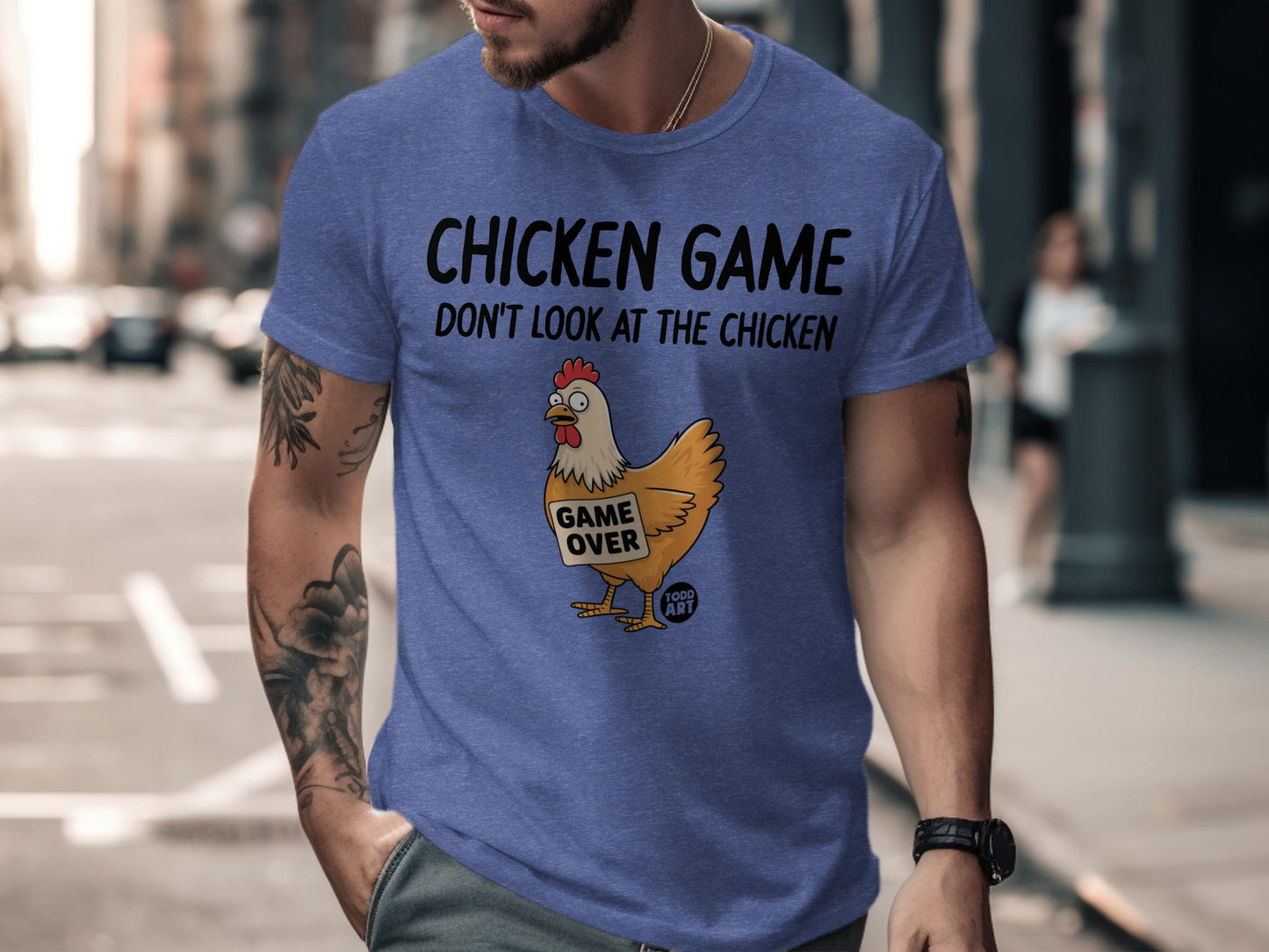 Chicken Game Don't Look At The Chicken Funny Tee