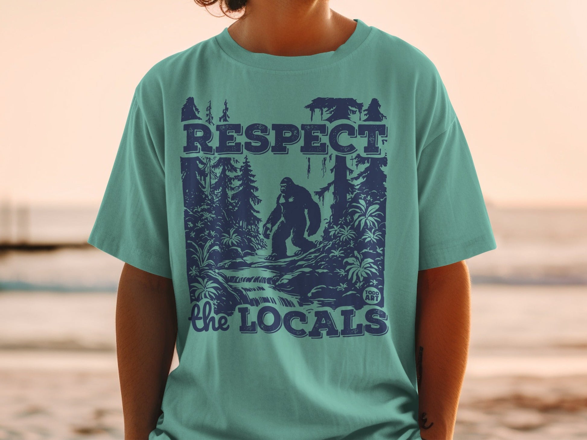 Respect the Locals Bigfoot Graphic T-shirt