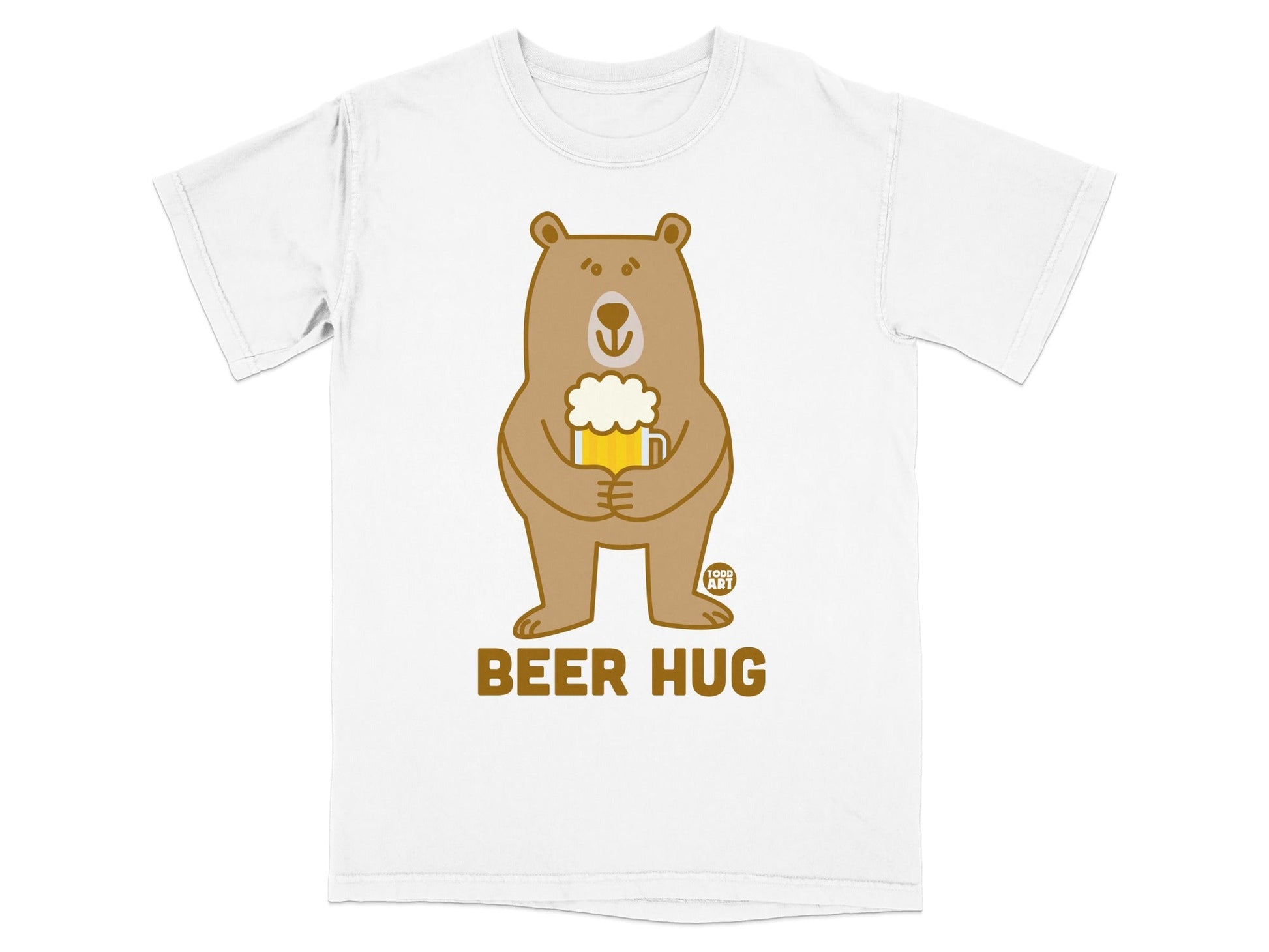 Beer Hug Bear Holding Mug Graphic Shirt