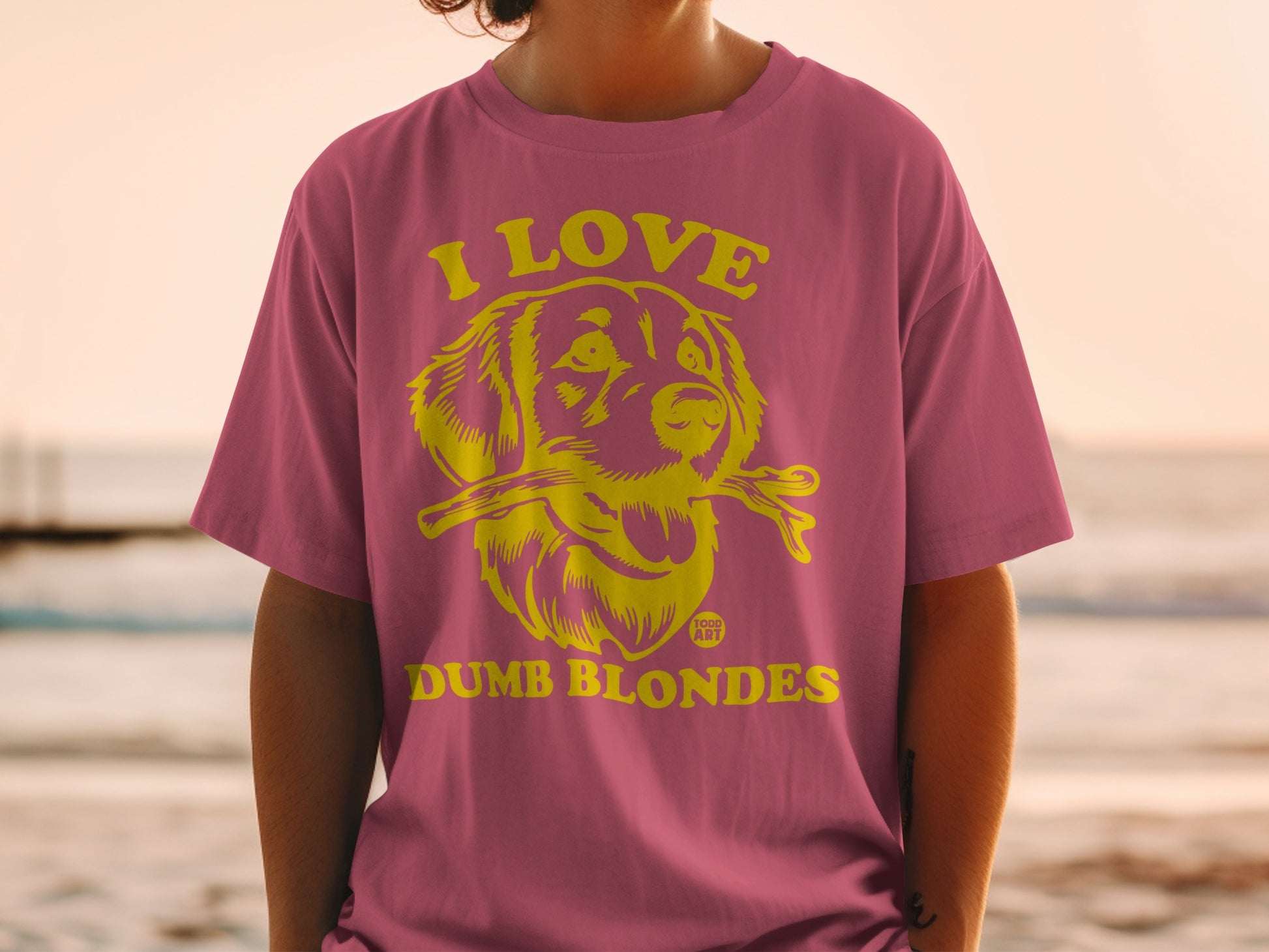 I Love Dumb Blondes Graphic Unisex T-Shirt Product