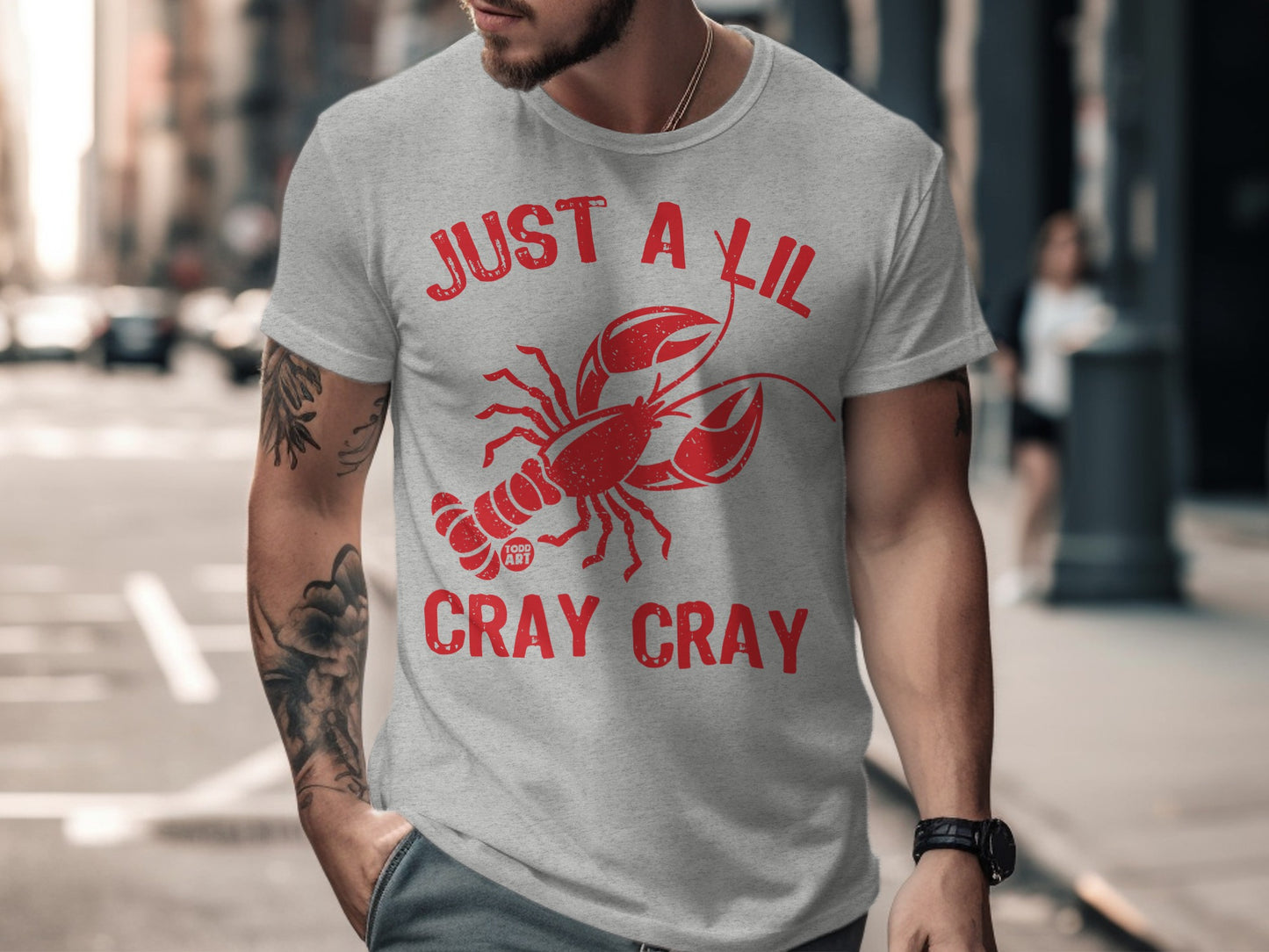 Just A Lil Cray Cray Lobster Graphic Men's T-Shirt