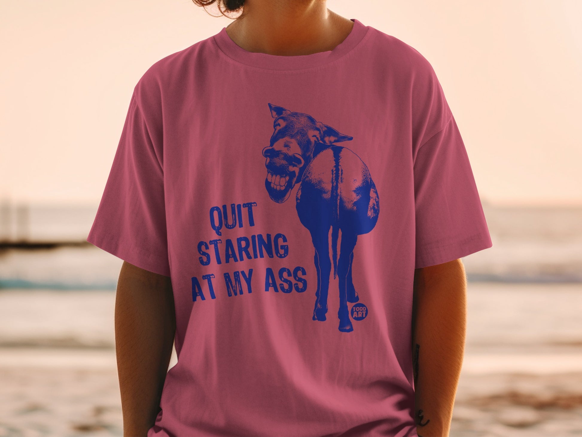 Quit Staring At My Ass Funny Graphic T-shirt