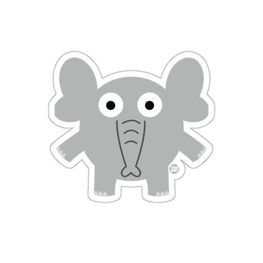 Cute Gray Cartoon Elephant Sticker for Kids Room Decor