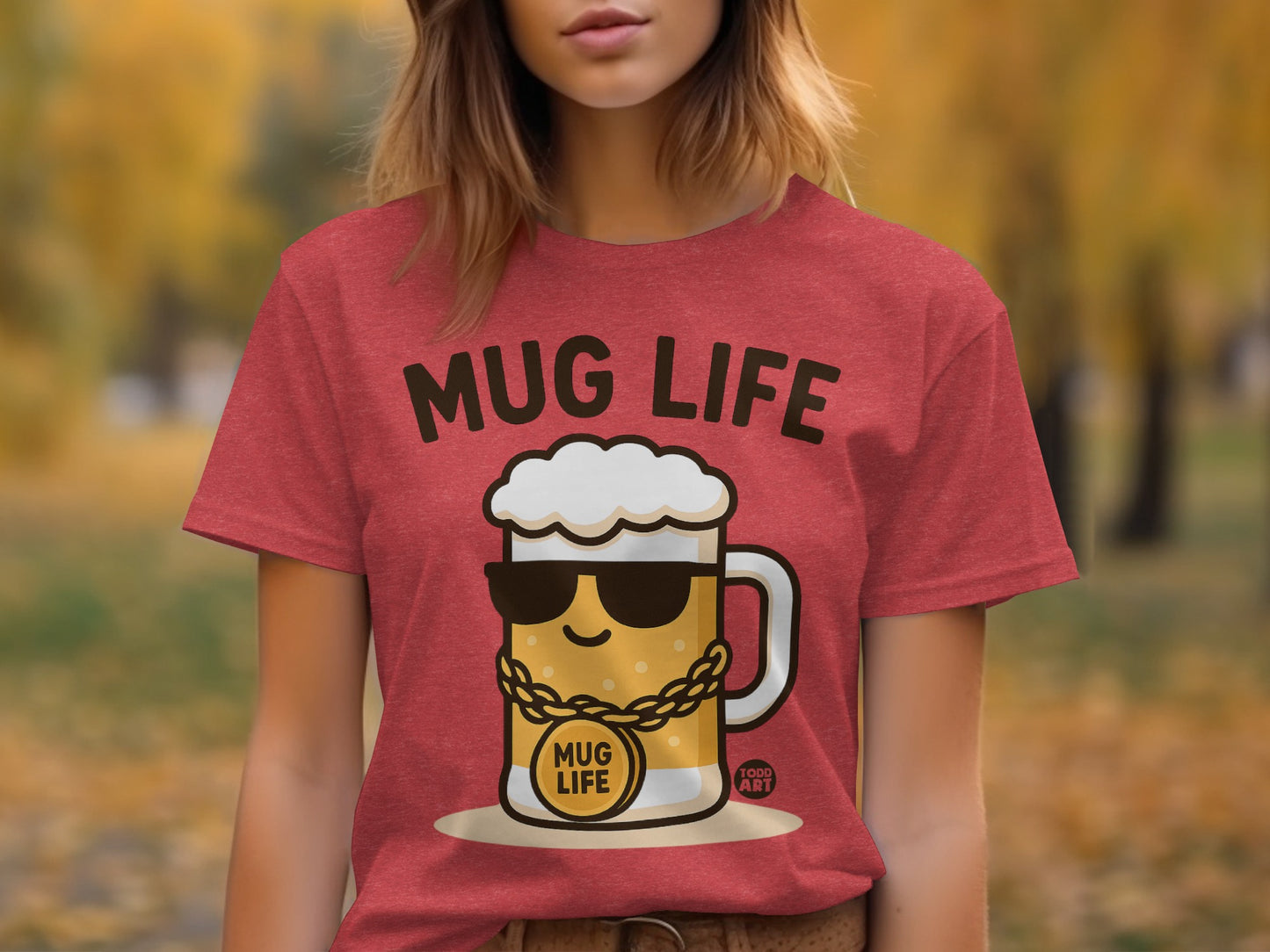 Mug Life Graphic T-Shirt with Cool Beer Mug Design