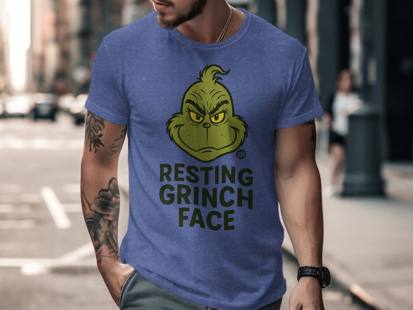 Resting Grinch Face Graphic Tee Product