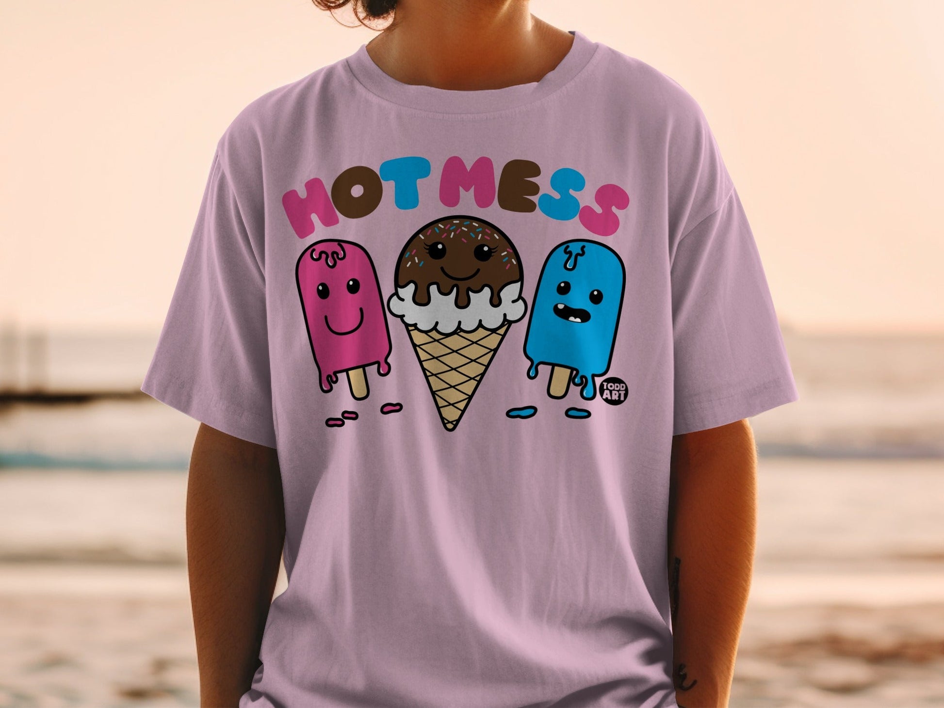 Hot Mess Cute Cartoon Ice Cream Pops TShirt