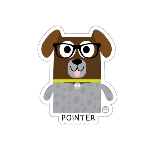 Cute Pointer Dog with Glasses Sticker for Fun Adhesion
