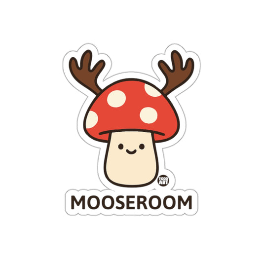 Cute Cartoon Mushroom with Antlers Sticker
