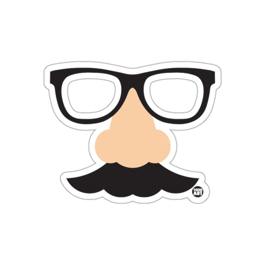 Funny Glasses Nose Mustache Design Todd Art sticker