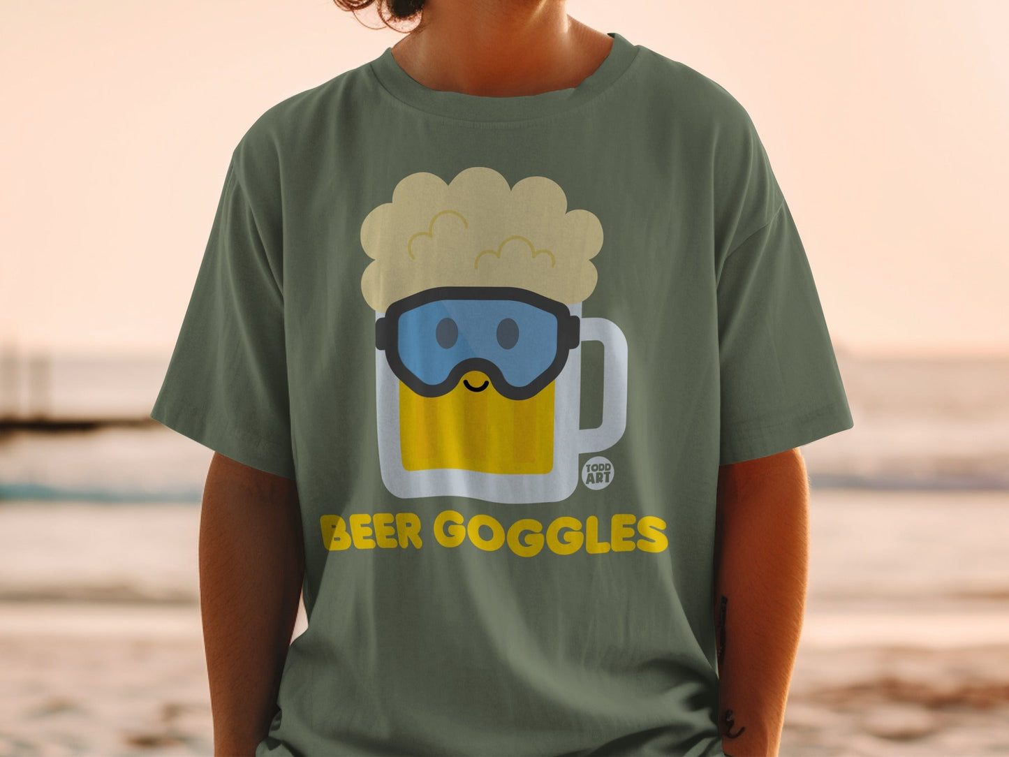 Beer Goggles Graphic Tee for Beach Lovers