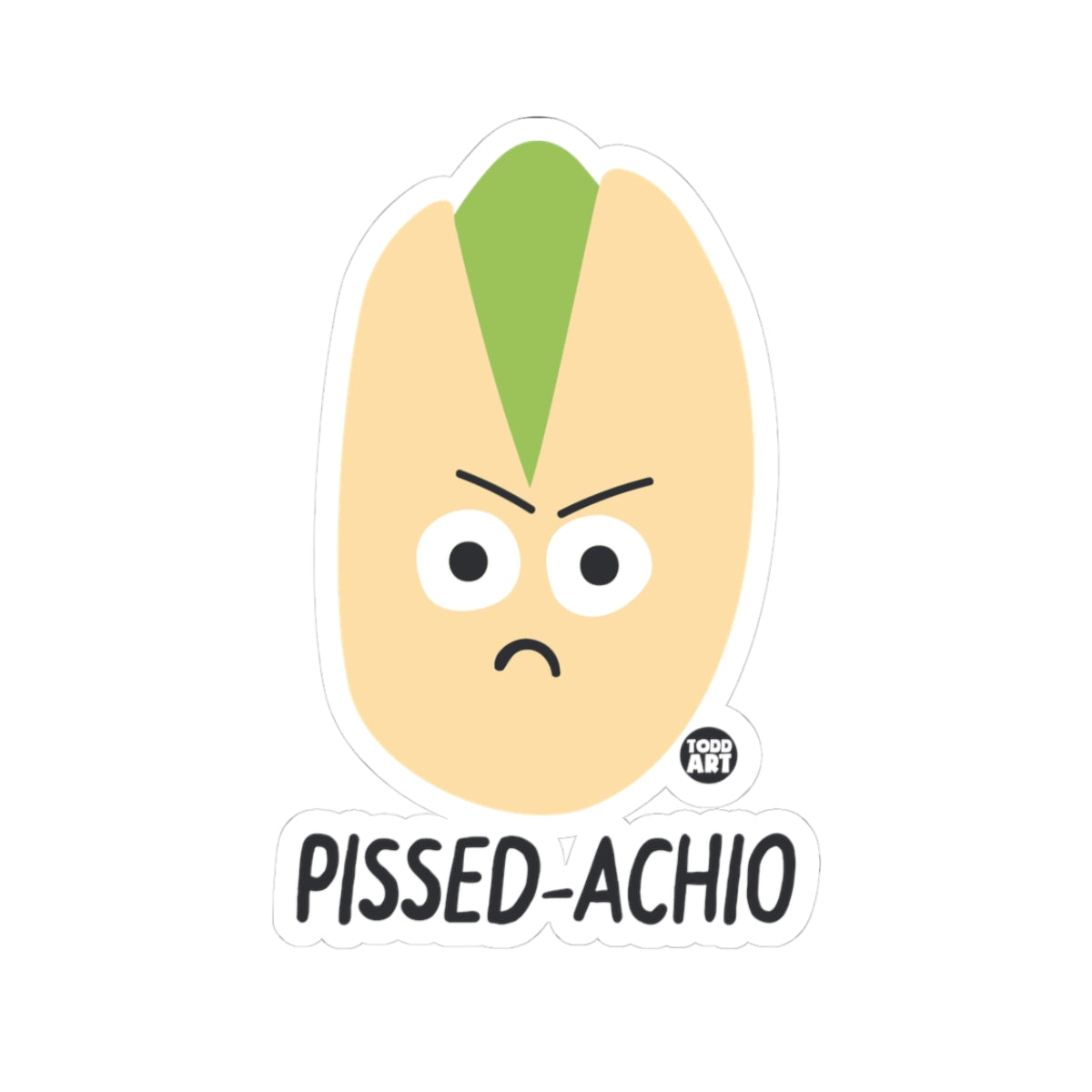 Angry PistachioTodd Art Sticker