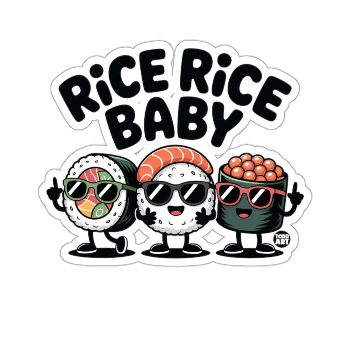 RICE RICE BABY Kawaii Sushi Characters Sunglasses 