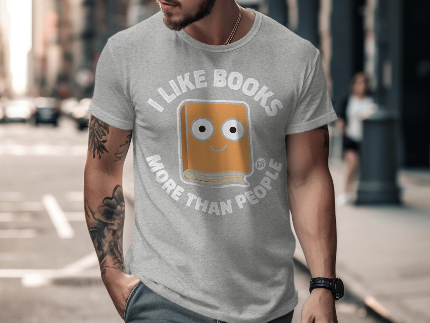 I Like Books More Than People Graphic Tee Shirt