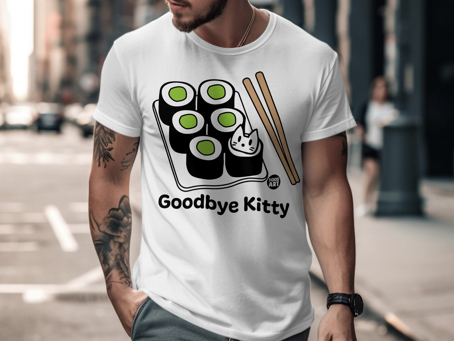 Goodbye Kitty Sushi Art Shirt for Fun Apparel