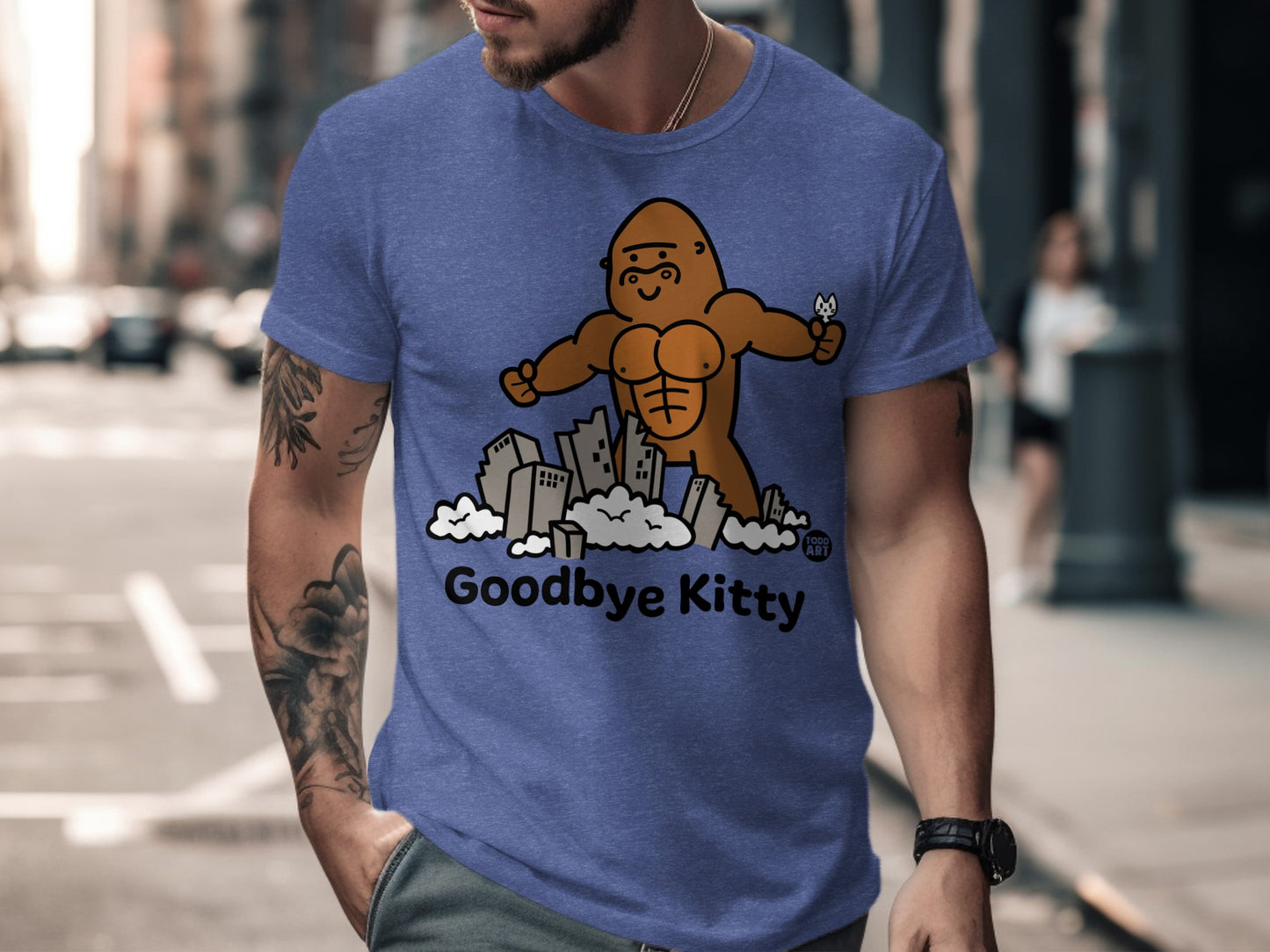 Goodbye Kitty Funny Graphic Print T-shirt