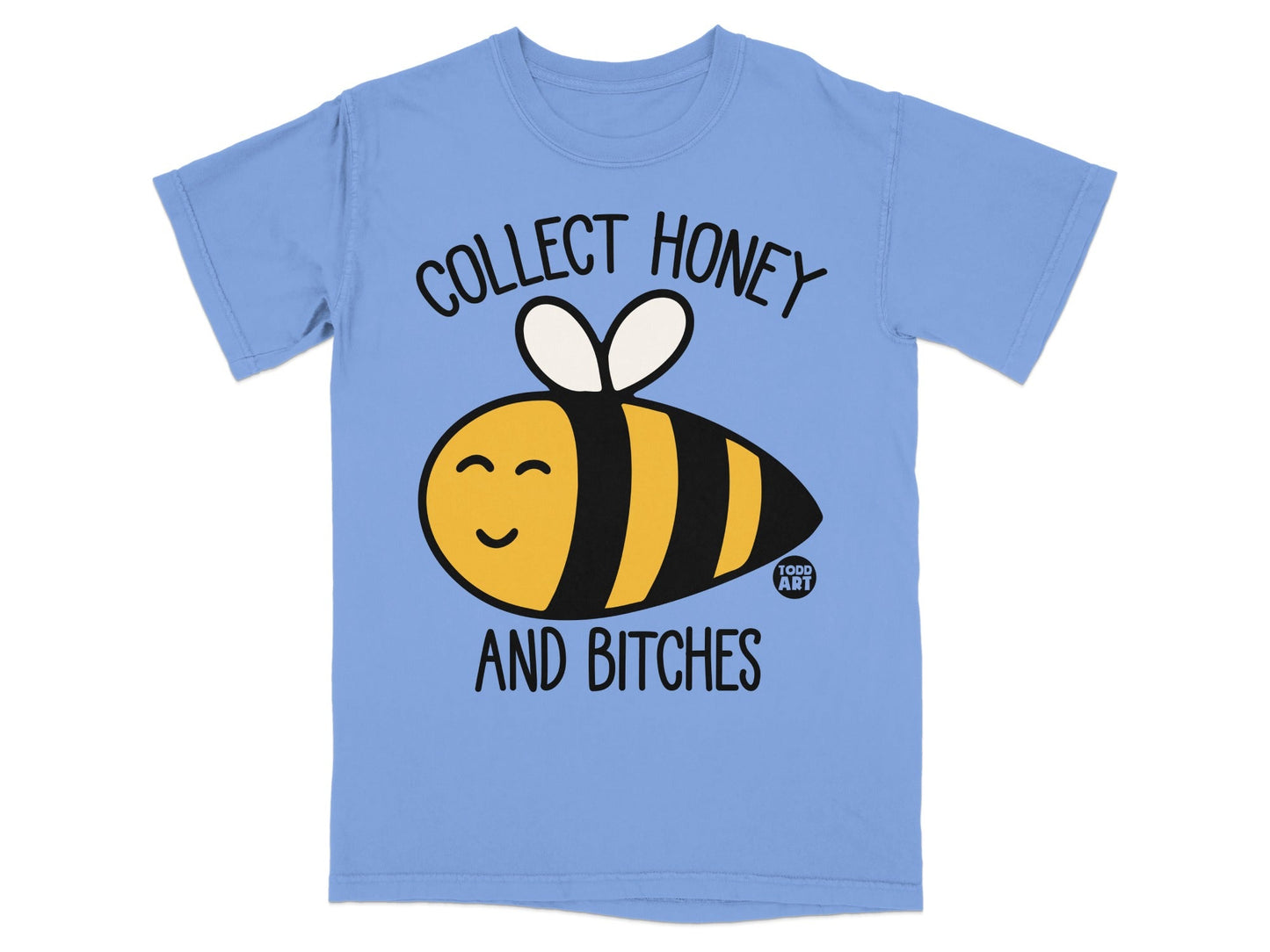 Collect Honey and Bitches Bee Graphic T-Shirt