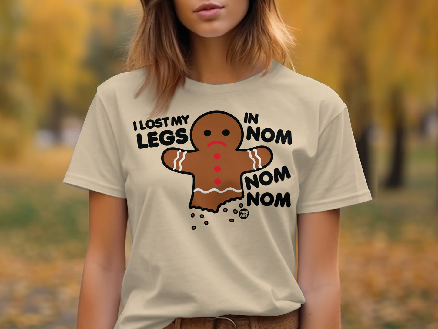 Funny Gingerbread Man I Lost My Legs Nom Nom Shirt
