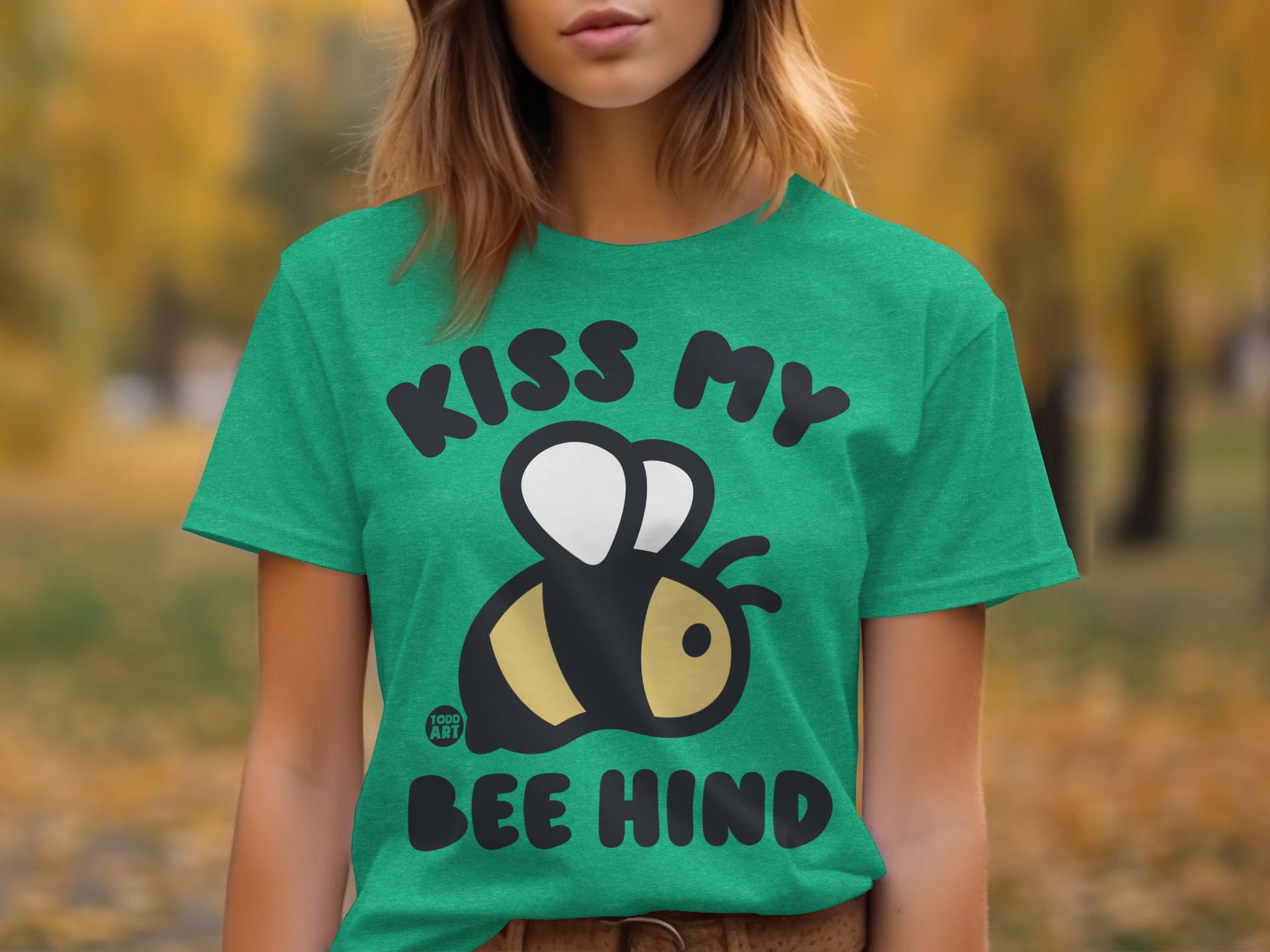 Kiss My Bee Hind Graphic T-Shirt for Fun Casual Wear