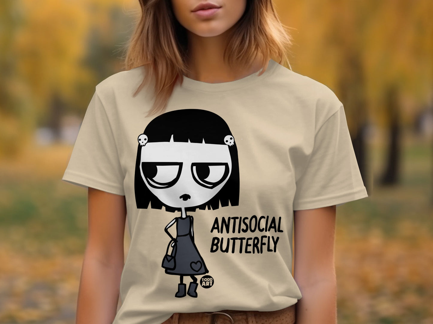Antisocial Butterfly Graphic T-shirt Unique Apparel