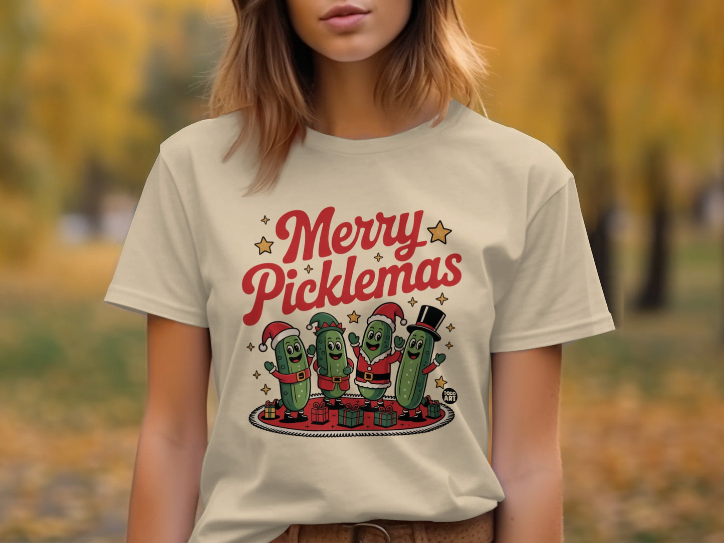Merry Picklemas Christmas themed T-shirt perfect for holidays