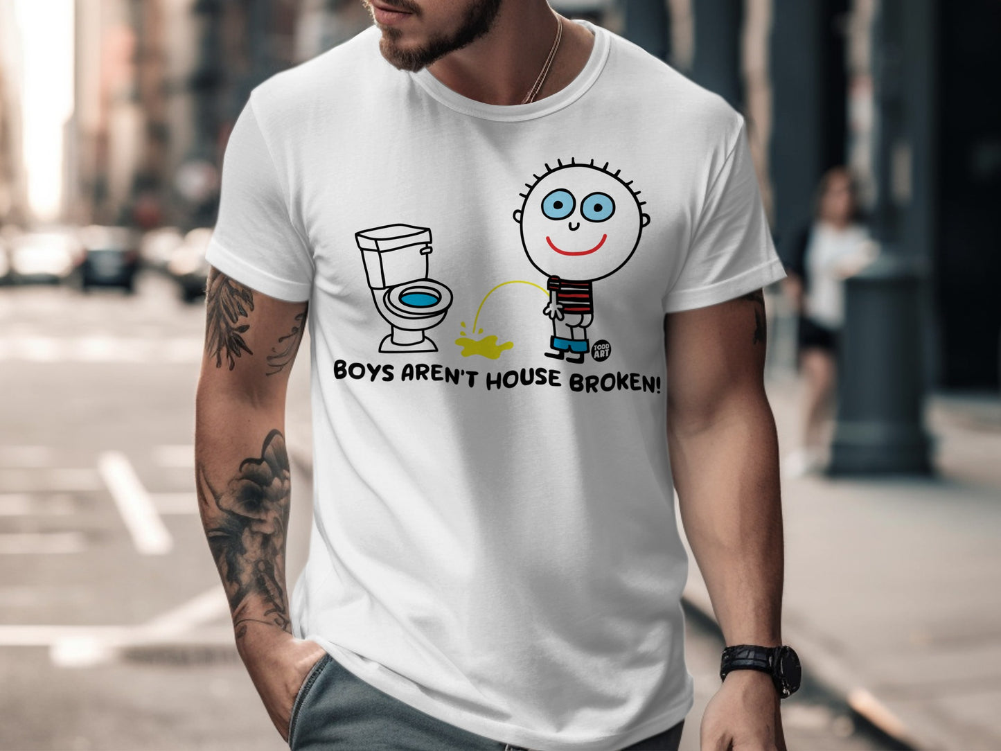Boys Aren't House Broken Fun Humor Shirt Product
