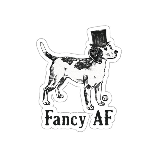 Fancy AF Dog in Top Hat Sticker Design