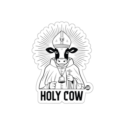 Holy Cow Sticker Funny Divine Animal Artwork