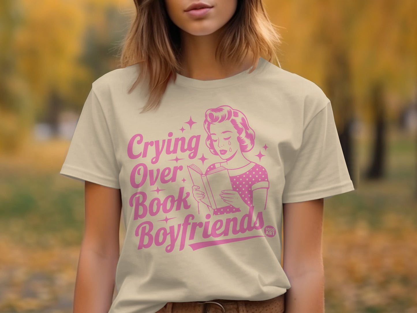 Crying Over Book Boyfriends Graphic T-Shirt