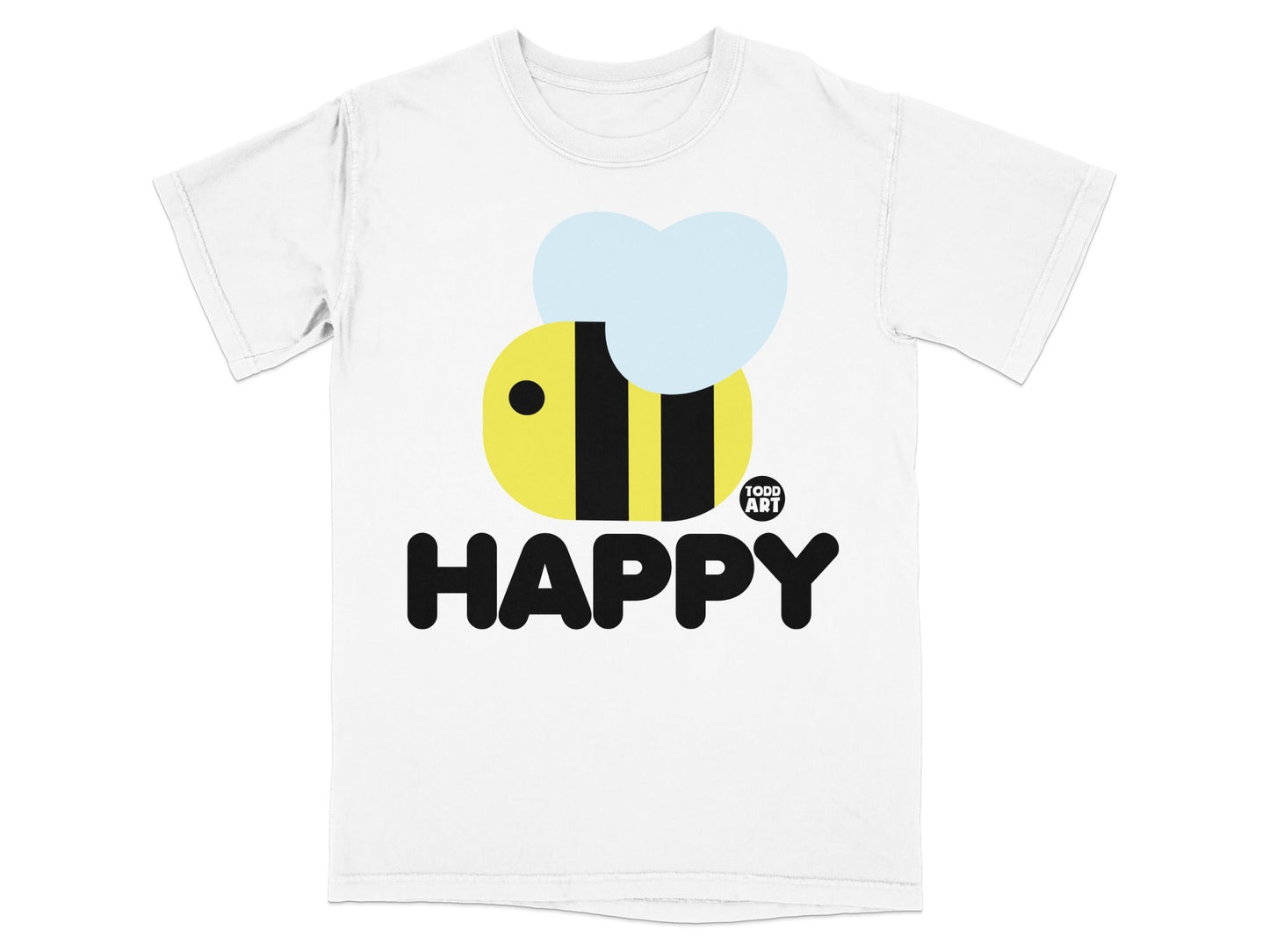 Happy Bee Graphic T-shirt Todd Art Design Apparel