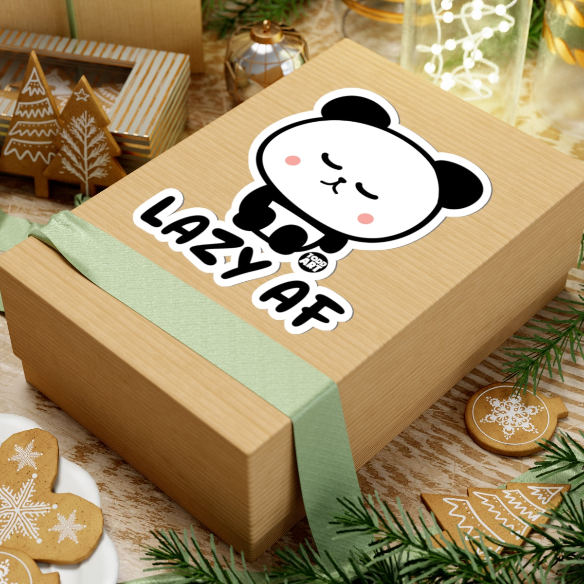 Lazy BearTodd Art Sticker