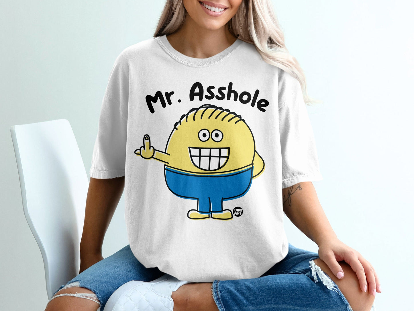 Mr. Asshole Funny Cartoon Character T-Shirt