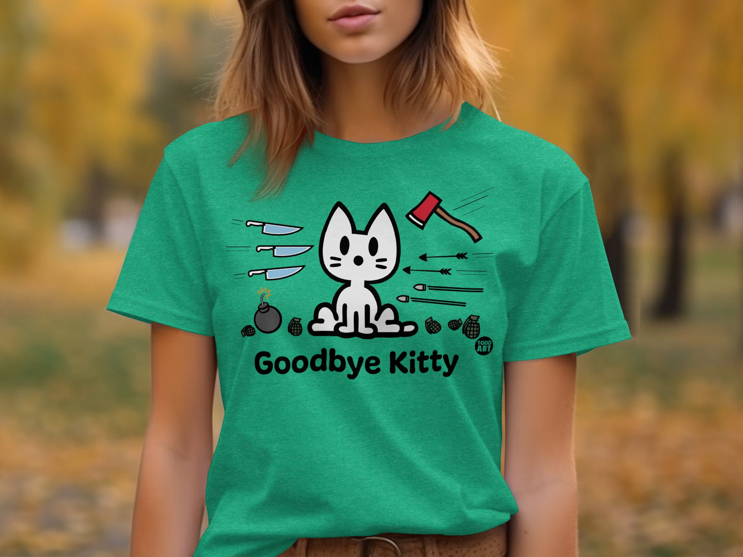 Goodbye Kitty Graphic T-Shirt Statement Piece