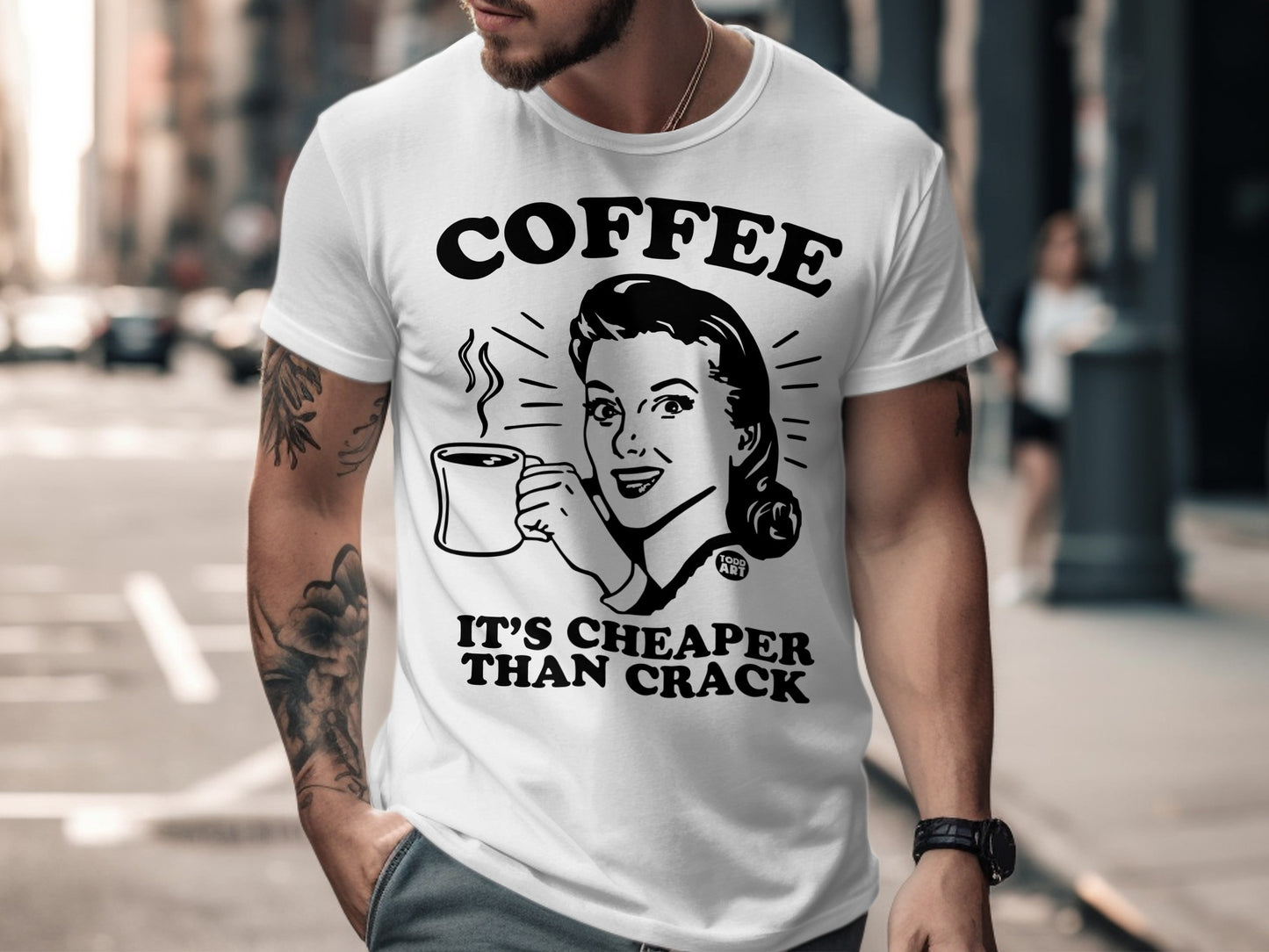 Coffee It's Cheaper Than Crack T-Shirt Unisex